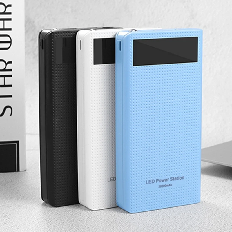 Двойной USB Type C QC3.0 7x18650 аккумулятор DIY Power Bank Box зарядное устройство для сотового