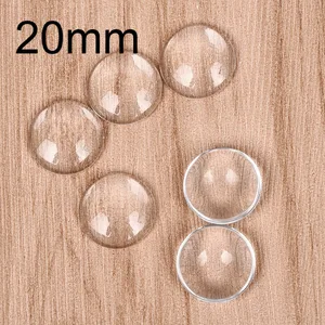 Круглые кабошоны 20 шт.лот 20 мм, прозрачная стеклянная прозрачная плоская задняя часть для подвесок сделай сам, фурнитура для изготовления ювелирных изделий, аксессуары ручной работы