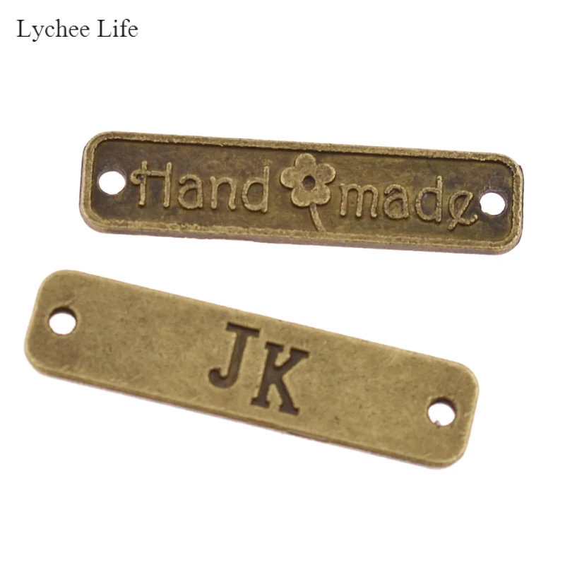 Lychee Life 100 шт. винтажные этикетки для шитья одежды металлические буквы ручной