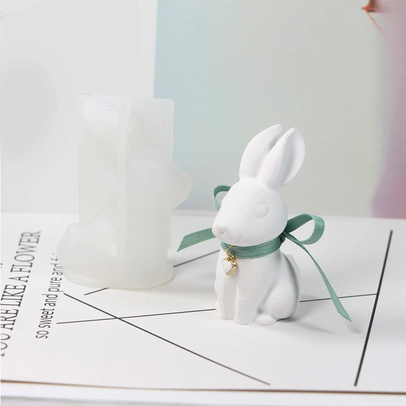 

3-D стежок зеркало-кулон с изображением кролика, силиканизированная форма, сделай сам, ручная работа, свеча, кристалл, капля, гипс, благовония,...