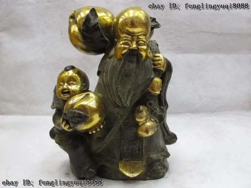 13 народная Классическая Бронзовая позолоченная статуя Будды для мальчиков и