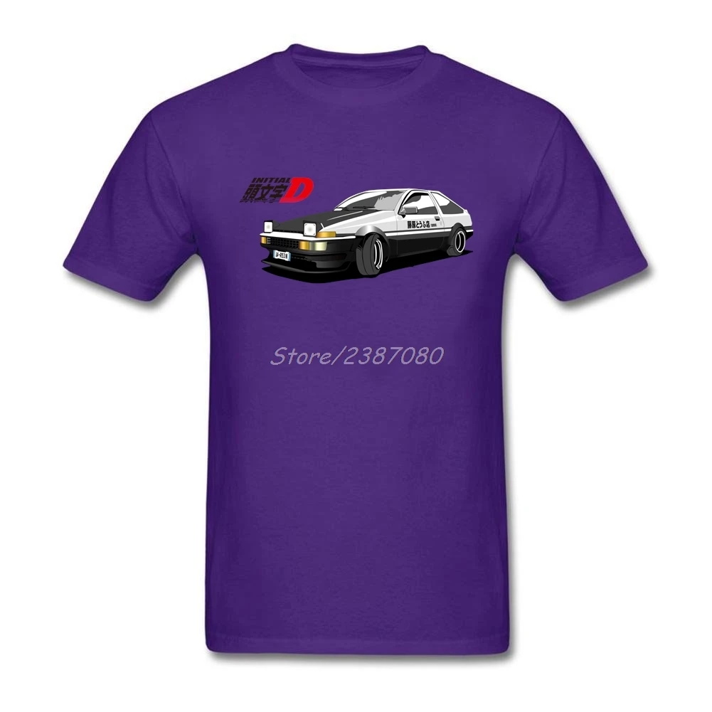 Initial D AE86 Футболка с принтом Автомобиль футболка короткими рукавами на заказ
