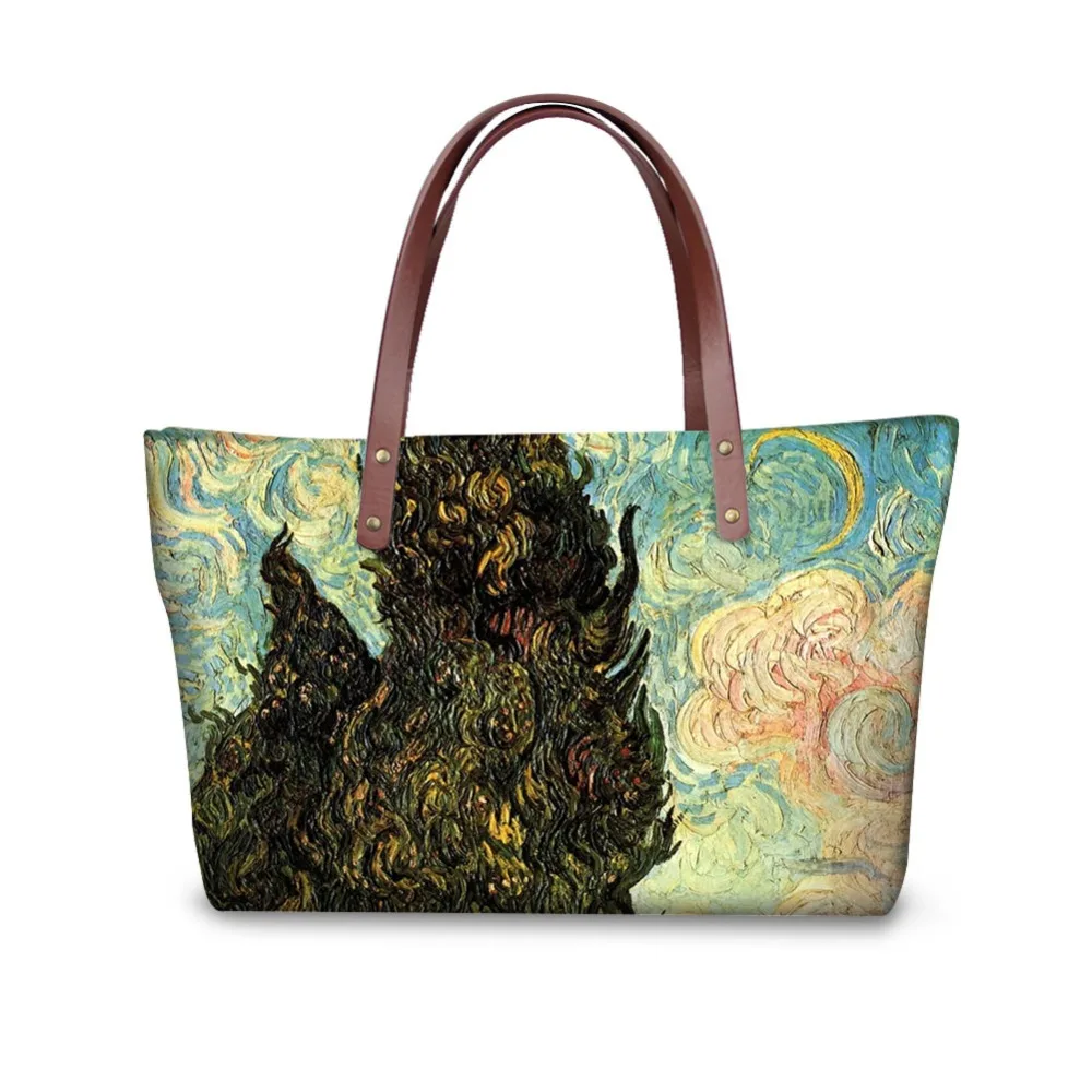 

Women Shoulder Bag Tote Bag Handbags Vincent van Gogh Starry Night Print Women's Shoulder Bags Girl Large Messenger Beach Bag