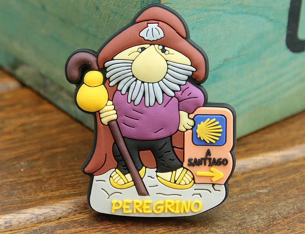 Peregrino, Испания, туристические поездки, сувенир, мультфильм, 3D резиновый магнит, наклейка, Подарок, Идея