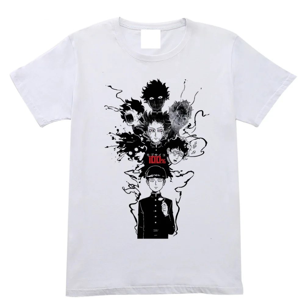 Yo-Young Men футболки Аниме Mob Psycho 100 цифровая печать 100% 180 г чёсаные хлопковые аниме
