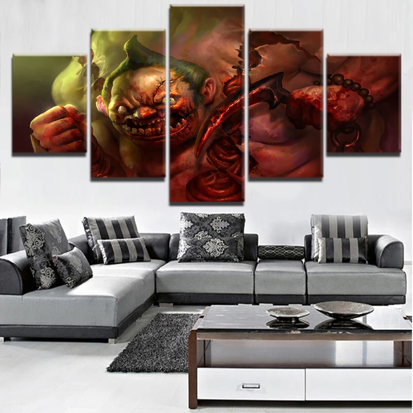 Современный холст HD Печатный настенный художественный игровой плакат рамки 5 шт.