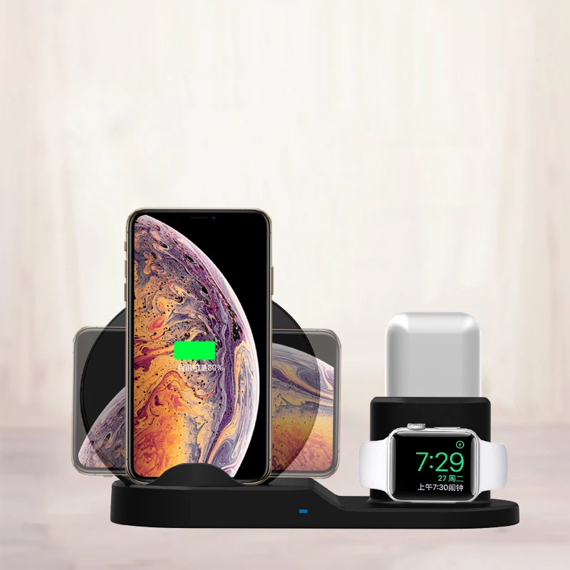 Suntaiho Беспроводное зарядное устройство для iPhone XS Max QI Беспроводная зарядка для Apple Watch Airpods Qi зарядное устройство для iwatch samsung S9 S8