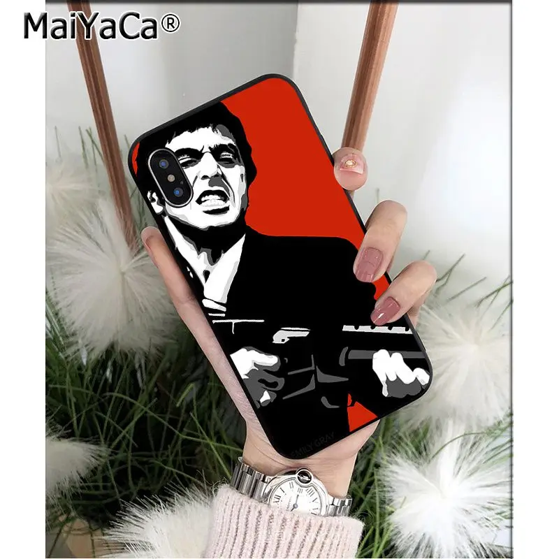 Мягкий силиконовый чехол MaiYaCa scarface из ТПУ для iPhone X XS MAX 6 6S 7 7plus 8 8Plus 5 5S