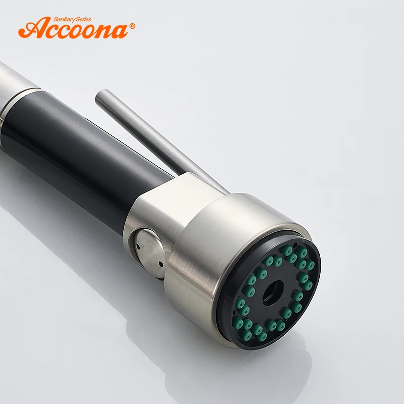 Кухонный Смеситель Accoona пружинный кран из нержавеющей стали с поворотным носиком
