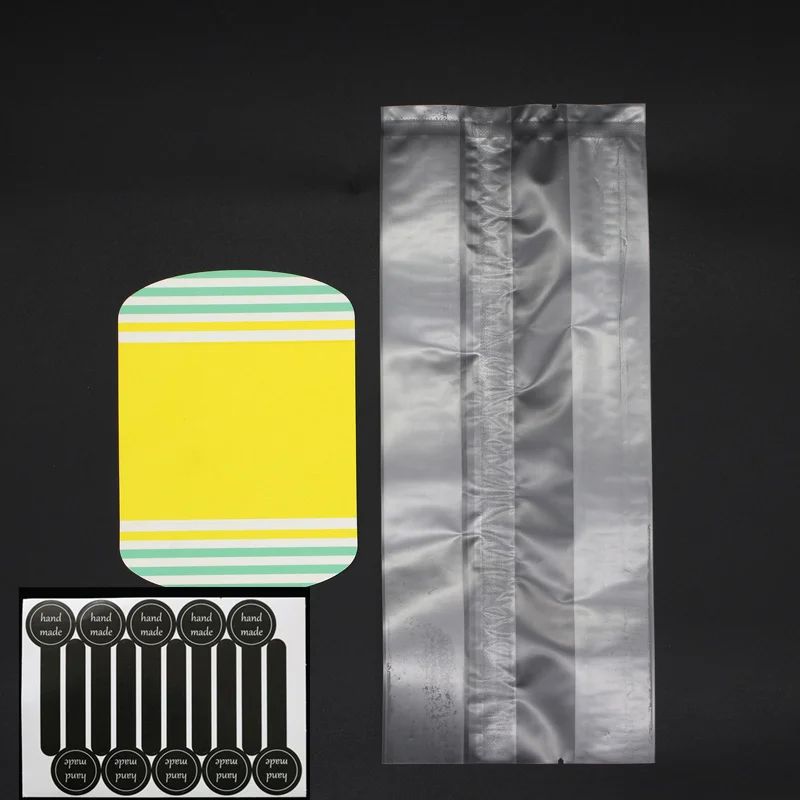 Yellow A Frosted Bag LBSISI Life 100 шт пластиковые пакеты для печенья и конфет, свадебные украшения, вечерние подарочные пакеты для пекарни своими руками с наклейками - Цвет: Yellow A Frosted Bag
