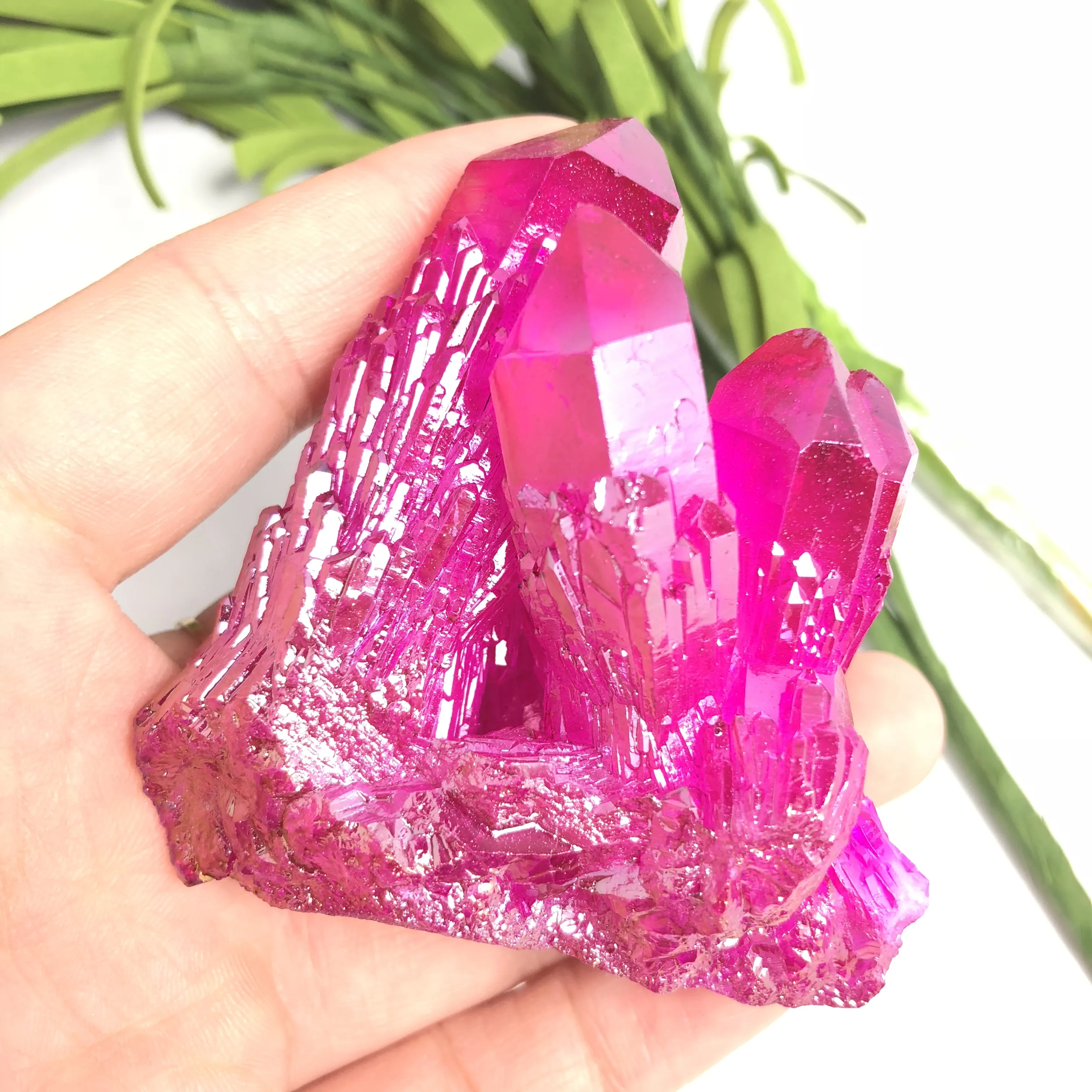 Аура кварцевый кристалл кластер Ангел натуральный Druzy Geode образцы минералов для