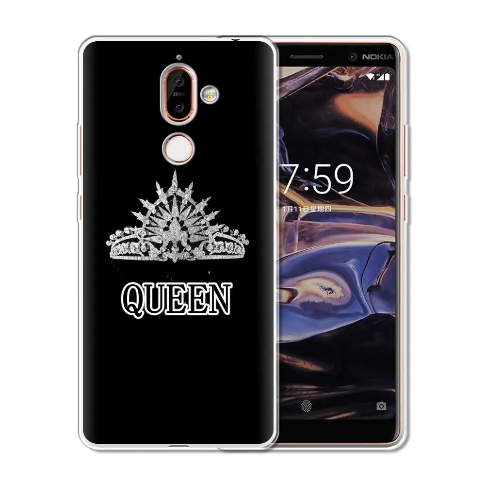 Чехол для телефона с принтом King Queen Nokia 8 7 6 5 3 2 1 чехол X7 мягкий силиконовый Plus 2018