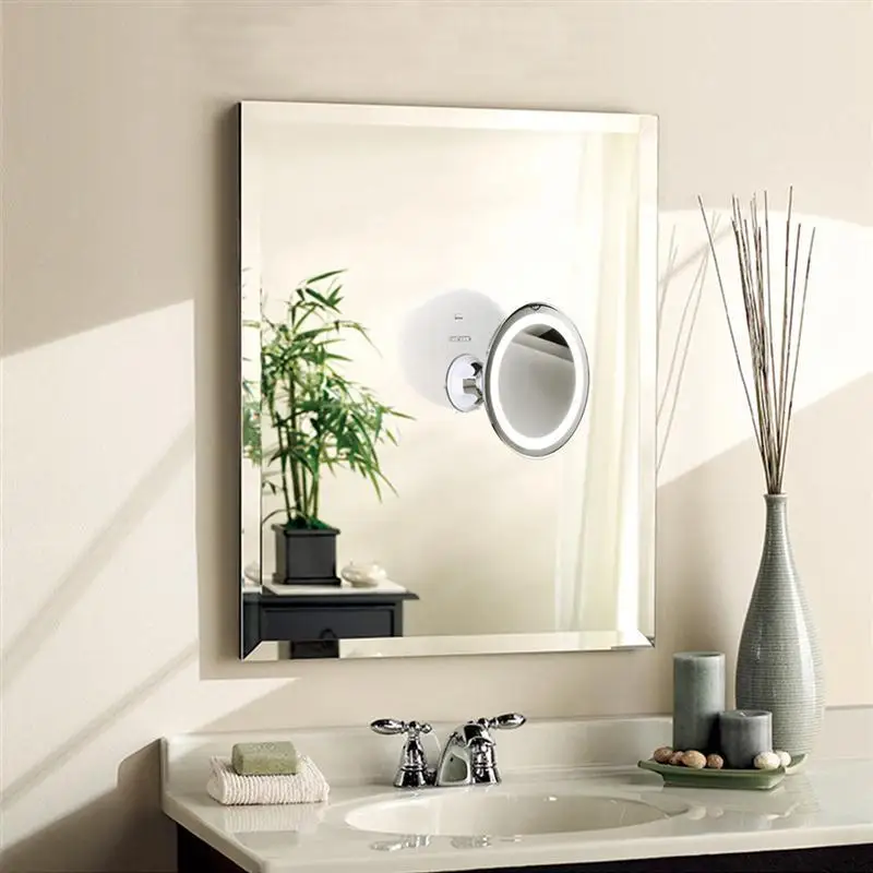 RUIMIO 7X Magnifying Makeup Mirror Cosmetic LED Locking Suction Cup Bright Diffused Light 360 Degree Rotating Cosmetic Makeup