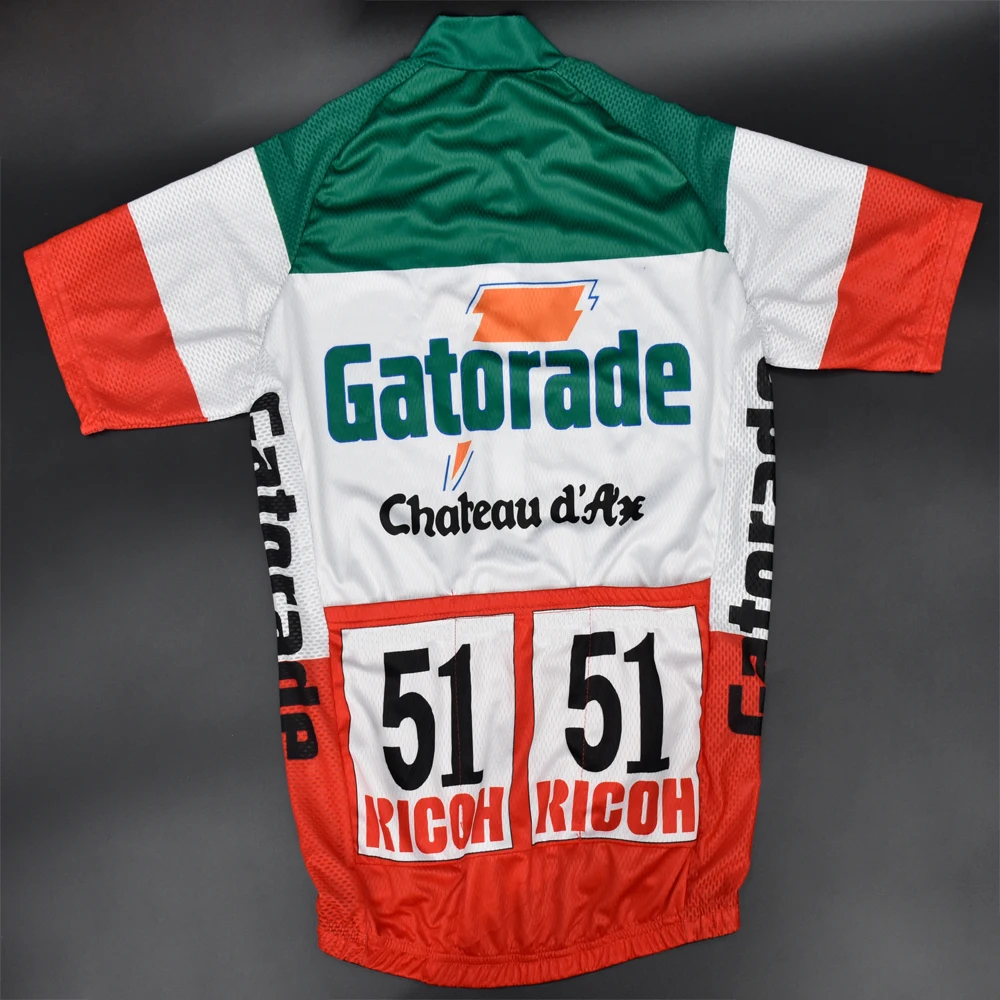 Новая команда Pro team человек № 51 Gatorade Ретро футболка с коротким рукавом Костюмы дорожный Mtb Велоспорт Джерси manga de ciclo