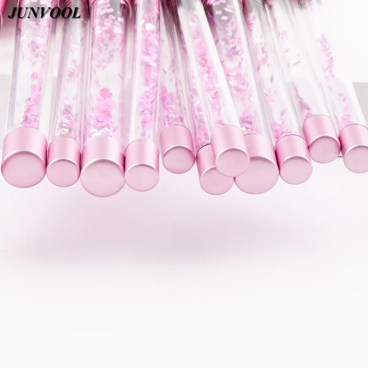 

12pcs Rose Golden Portable Brushes Kit Glitter Diamond Crystal Handle Makeup Tool Soft Nylon Hair Eyeshadow Powder Mermaid Brush