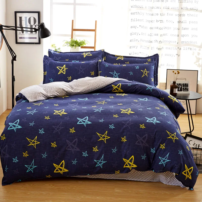 

Lightweight Microfiber Duvet Cover Sets, star Pattern Design