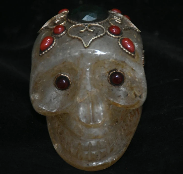 3 &quotРедкий Старый Тибет Кристалл филигранная инкрустация коралловый камень