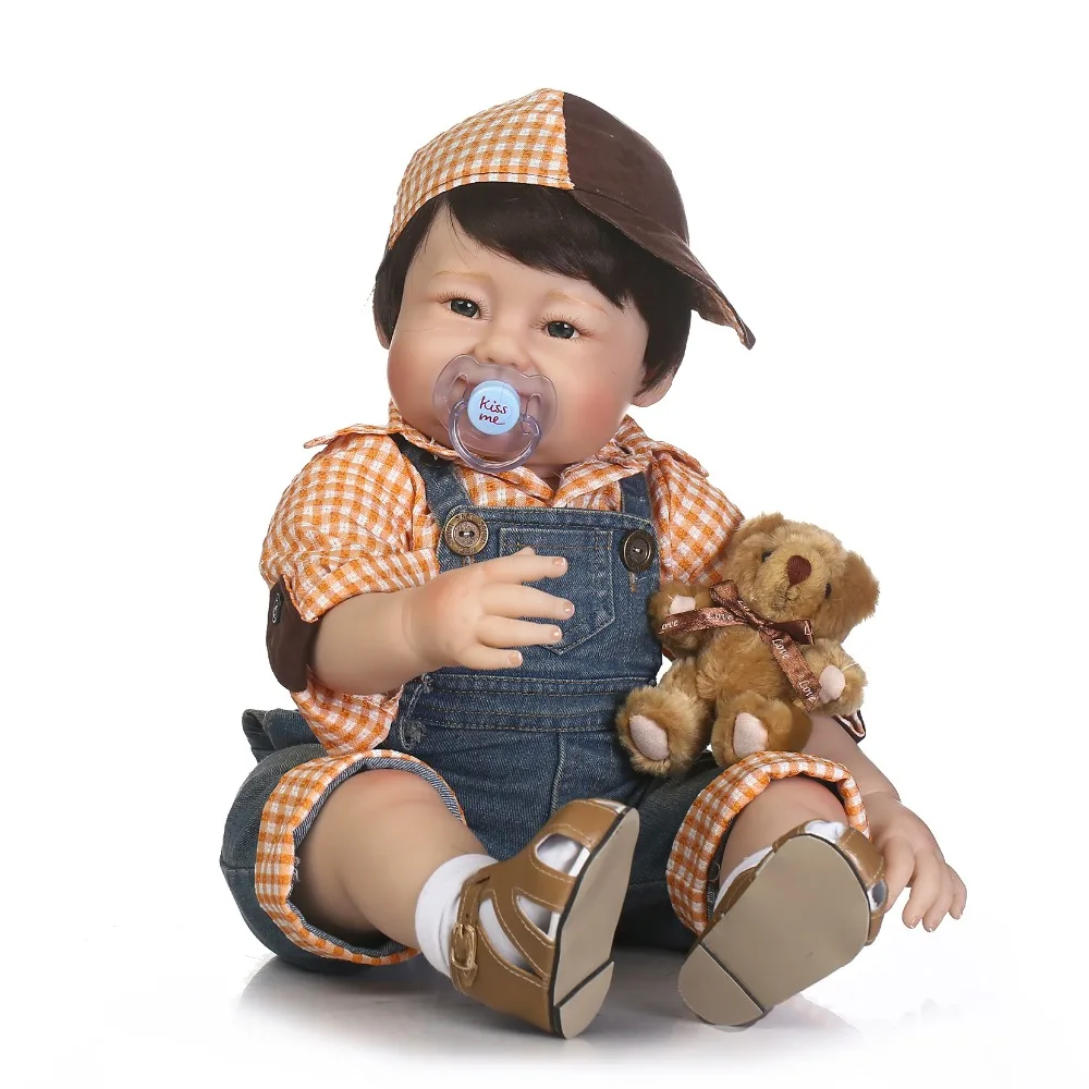 55 см новинка силиконовая кукла Реборн реалистичные игрушки для малышей куклы