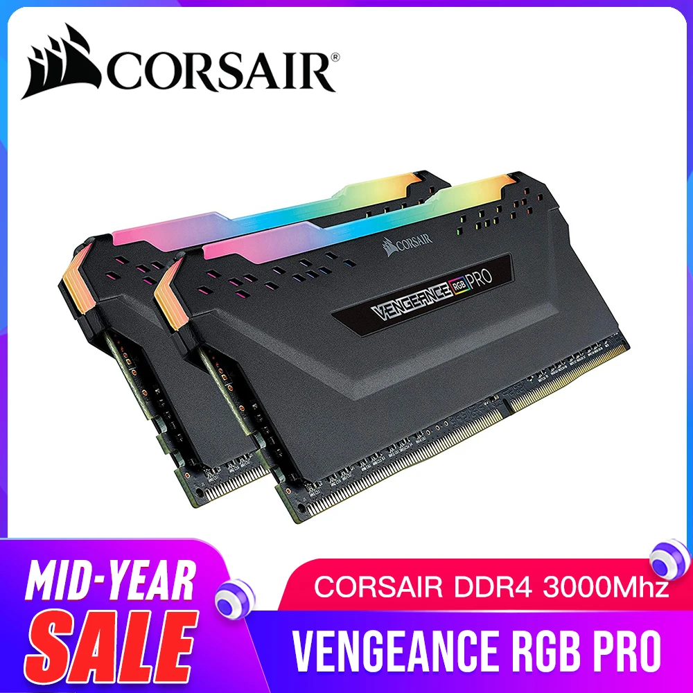 Оперативная память CORSAIR RGB Pro DDR4 8GB 16GB(8*2) 32GB(16*2) 3000Mhz 3200Mhz 3600MHz DIMM Memory RGB Pro Disktop ram Memory Kit