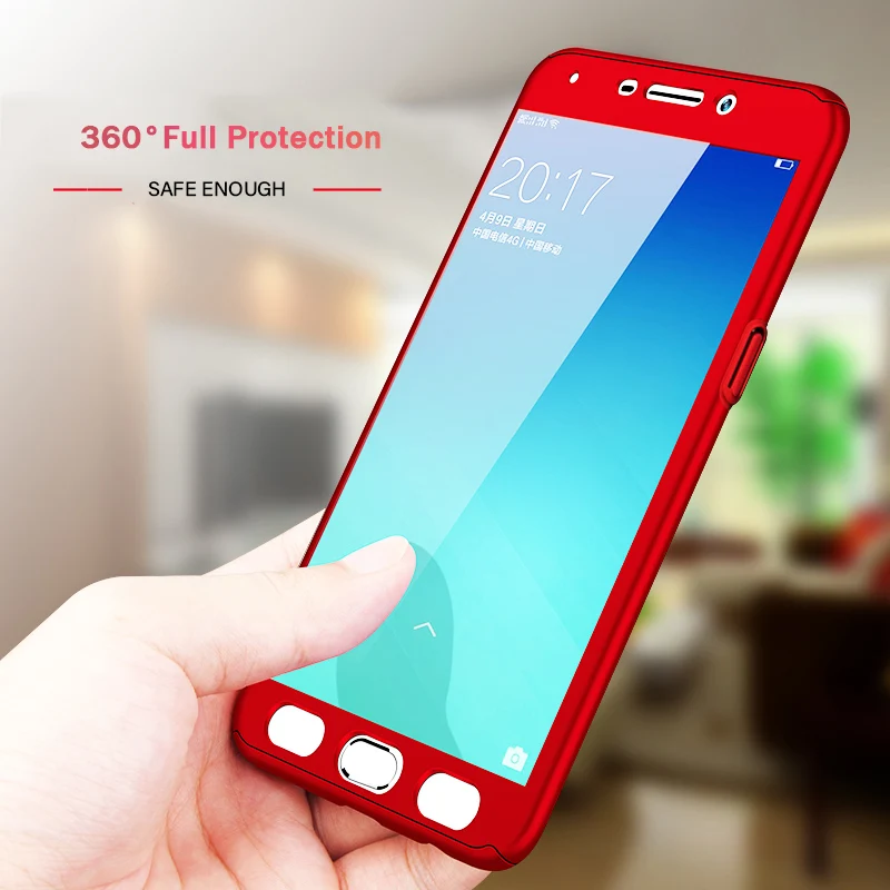 CAPAME для Samsung A5 2017 A3 A7 2016 A6 A8 Plus 2018 360 Полное покрытие чехлы со стеклом Твердый Чехол