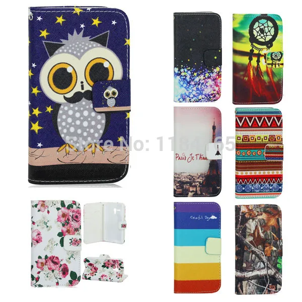 Кожаный чехол для Alcatel One Touch Pop D5 OT5038 5038E 5038D с цветочным узором кошелек откидной