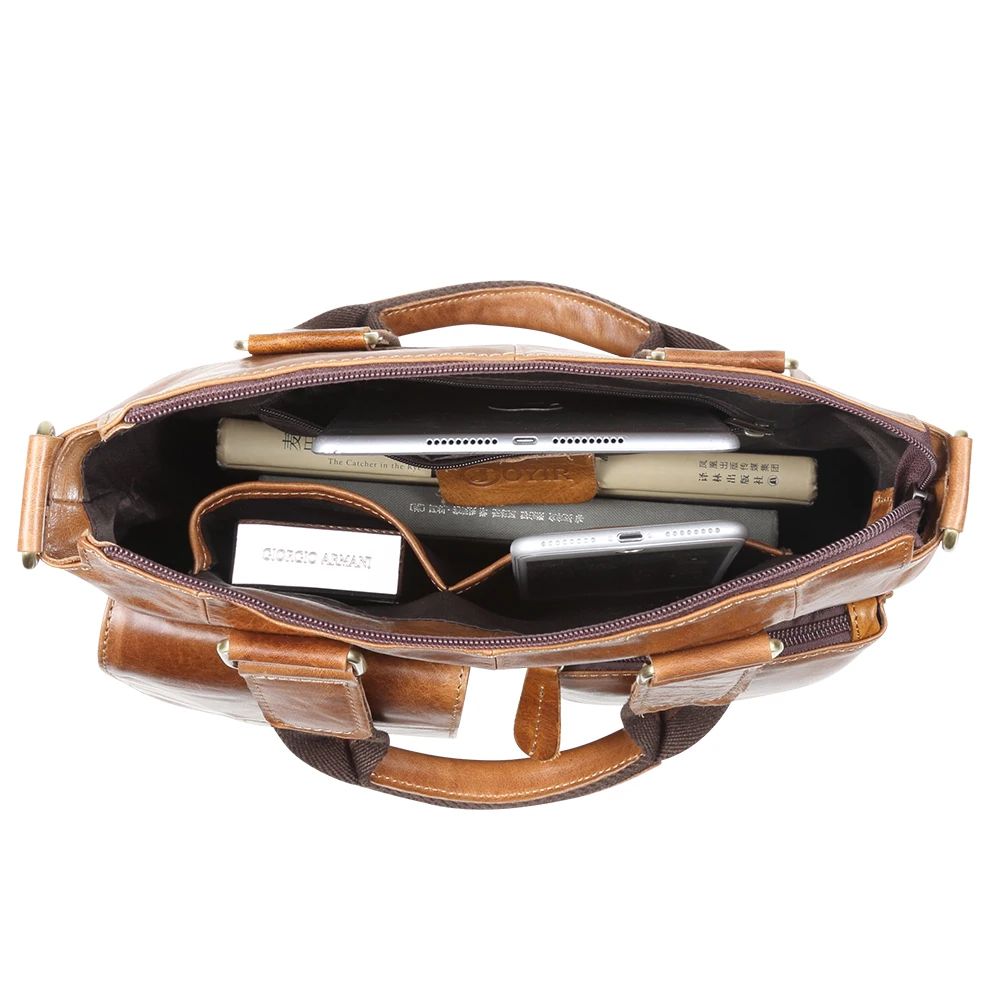 Сумка портфель JOYIR Мужская для ноутбука из натуральной кожи 2019|business messenger bag|business