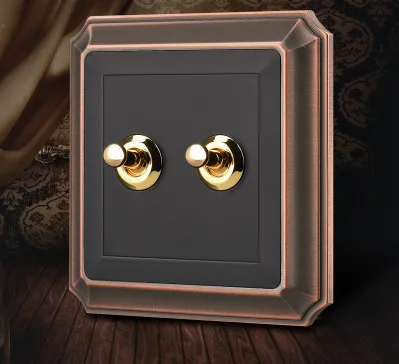 Античный Черный Настенный Выключатель 86 Тип ретро переключатель 1 банда/2 банды/3