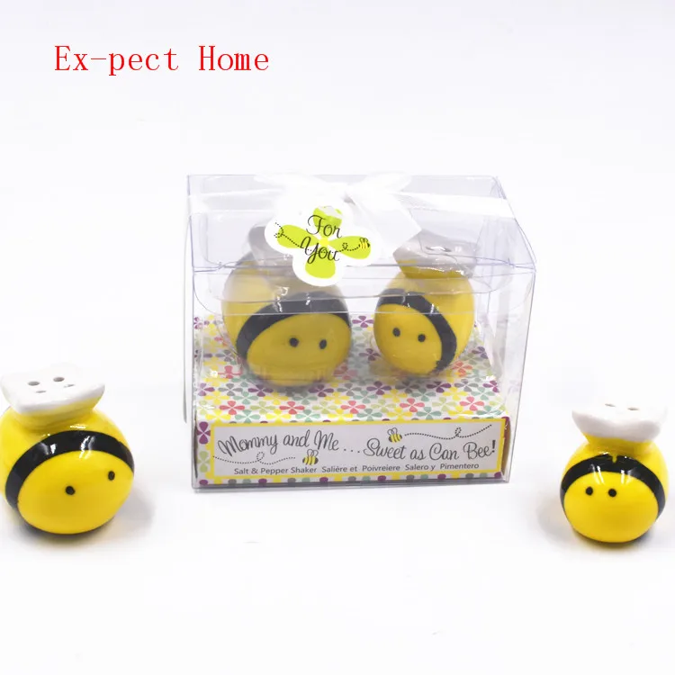 50 комплектов Керамические шейкеры для соли и перца Honeybee mommy and me в форме пчелы cruet
