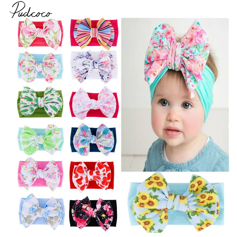 2019 аксессуары для малышей милая повязка на голову с бантом маленьких девочек