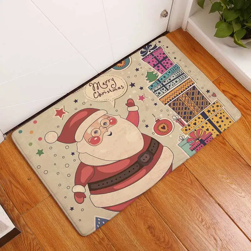 Monily фланель Водонепроницаемый Коврик Мультфильм Прекрасный олень Санта Клаус