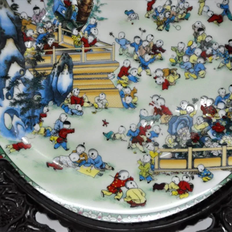 10 дюймовый керамический фарфор Jingdezhen декоративная пластина для дома гостиной