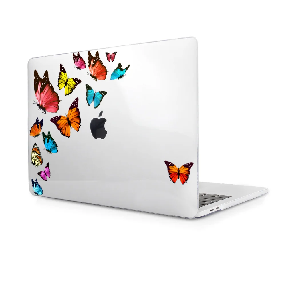 Чехол для ноутбука Redlai с кристаллами и бабочками чехол 2020 Macbook Air Pro 13 15 16 дюймов A2141
