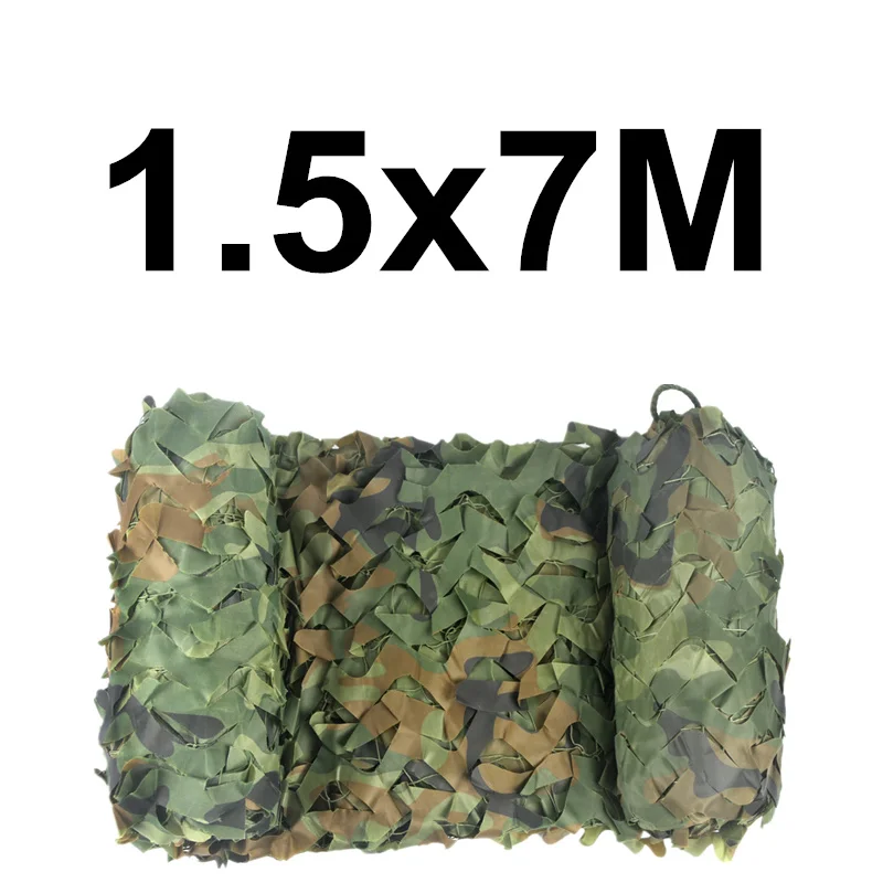 1.5x7M WELEAD усиленная камуфляжная сетка 3x3 3x2, скрывающая сетка, белый солнцезащитный навес, военная камуфляжная паруса, тени для сада, беседки, тент, вуаль - Цвет: 1.5x7M