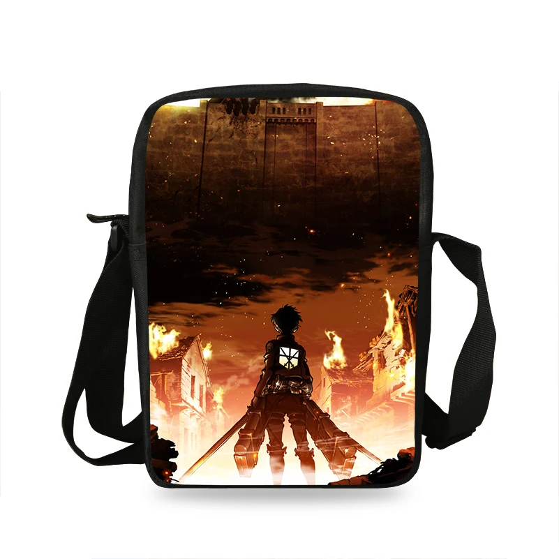 Attack On Titan мини-сумки через плечо с черепом для мужчин панк детей Janpanese аниме-сумки