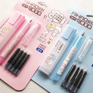 История любви авторучка сменная капсула прямая жидкая ручка стираемая