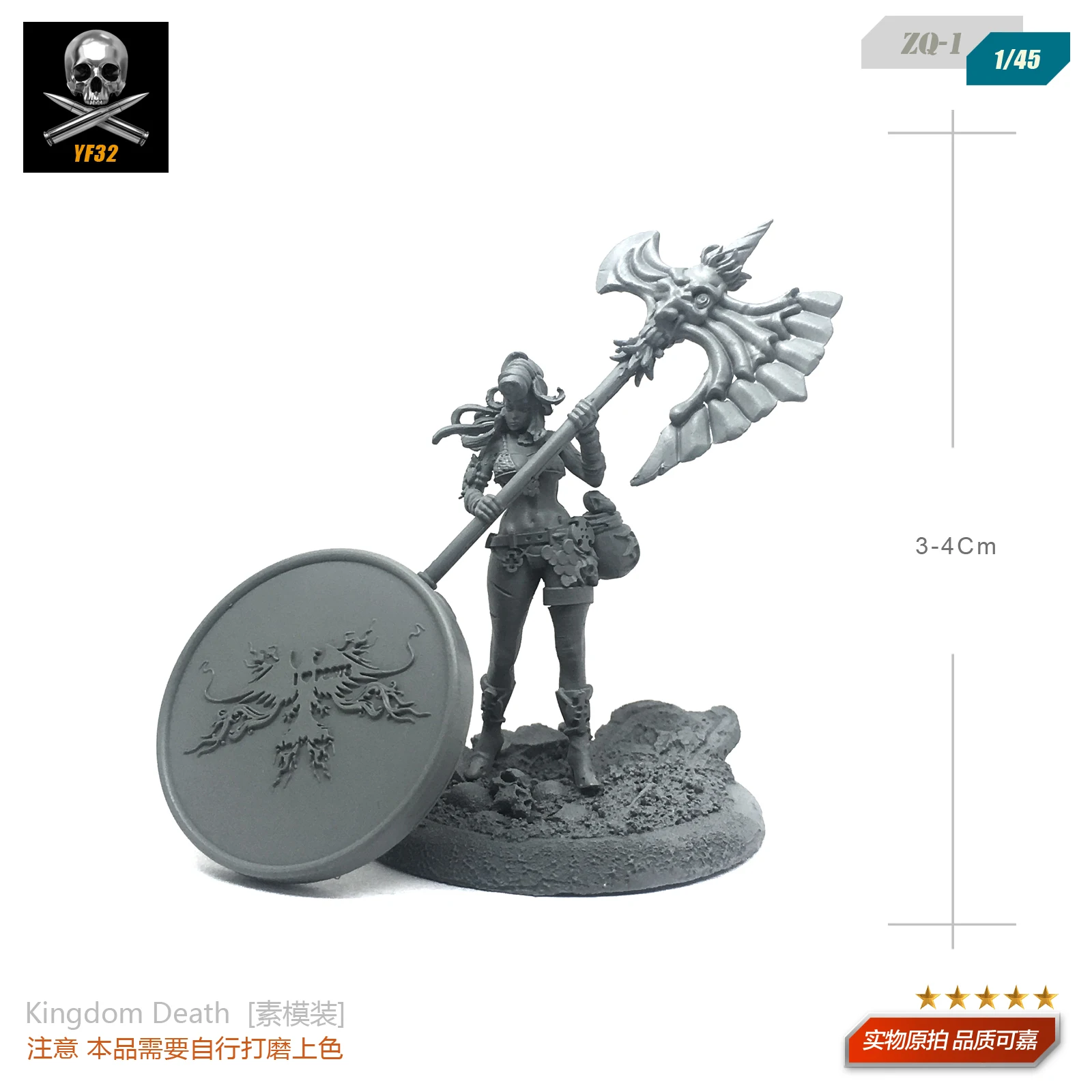 Модель женской белой формы из смолы 1/45 года 28 мм в стиле kingdom смерти Major Majin white|kingdom