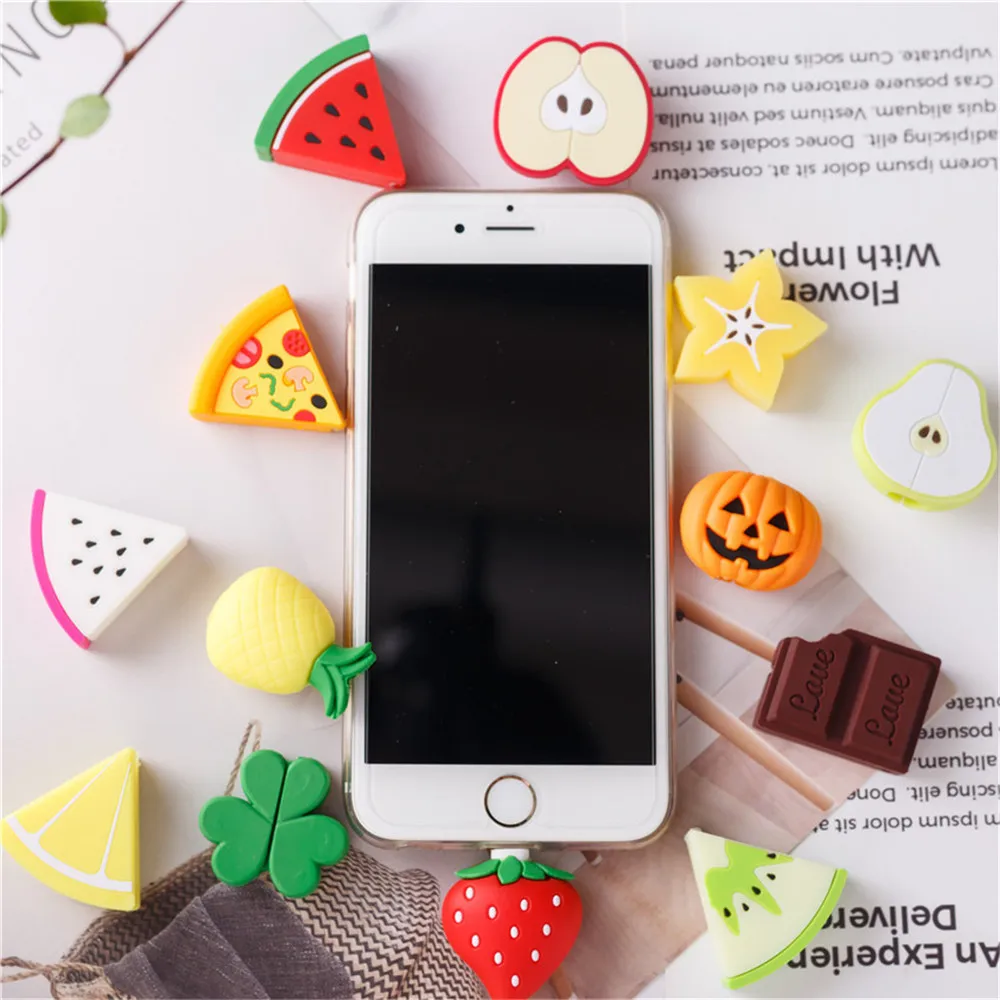 1 шт. Kawaii защита кабеля в форме фруктов usb кабель для сматывания проволоки