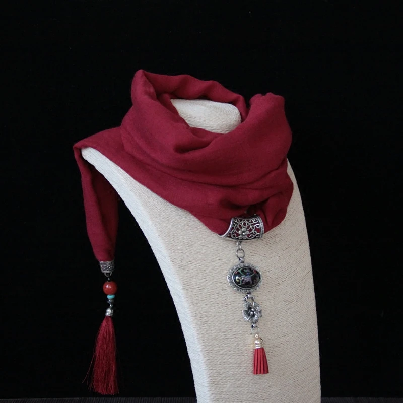 2018 Новый Хиджаб зима Цзиндэчжэнь народная Стиль Керамика кулон Цепочки и