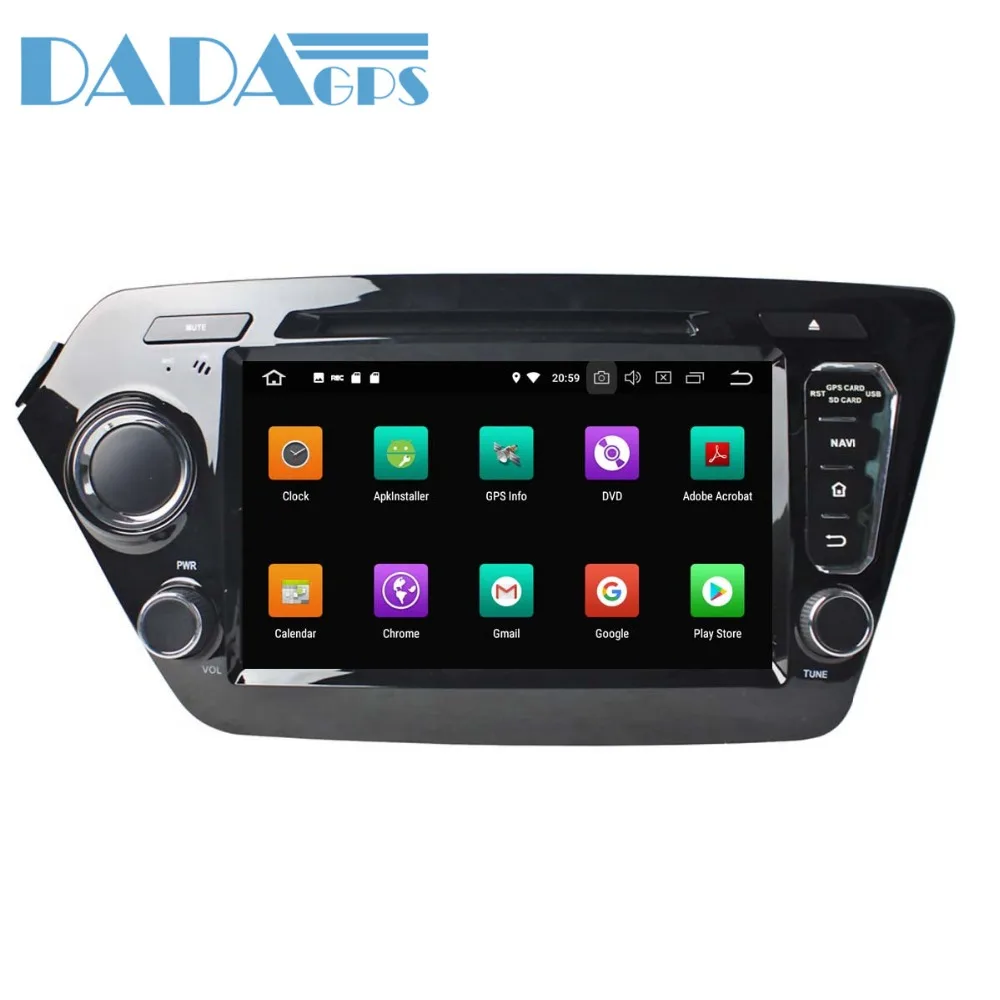 Автомагнитола с DVD плеером Android 8 0 7 1 GPS навигация для Kia K2 RIO 2010 2011 2012 2013 2014 2015 2016