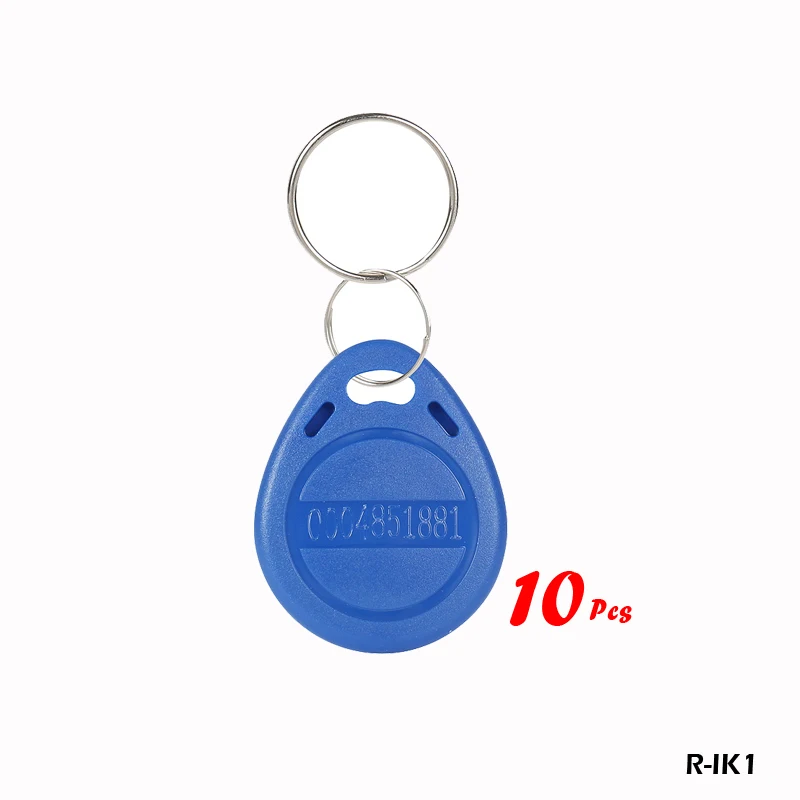 Blue RAYKUBE 125 кГц RFID близость брелоки 10 шт./лот TK4100 EM брелоки RFID для контроля доступа брелоки R-IK1 - Цвет: Blue