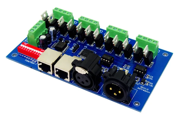 Оптовая продажа DC12-24V 12-канальный каждый канал Max 3A 4 группы RGB выход с (XLR RJ45) dmx512