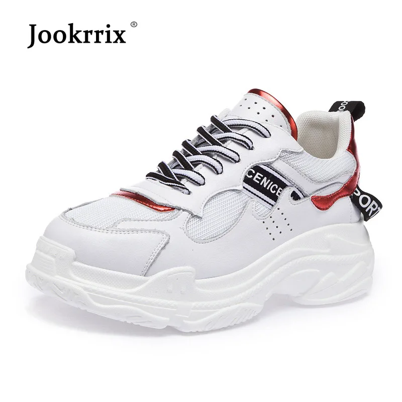 Jookrrix Повседневное белые туфли Для женщин модный бренд тапки на шнуровке