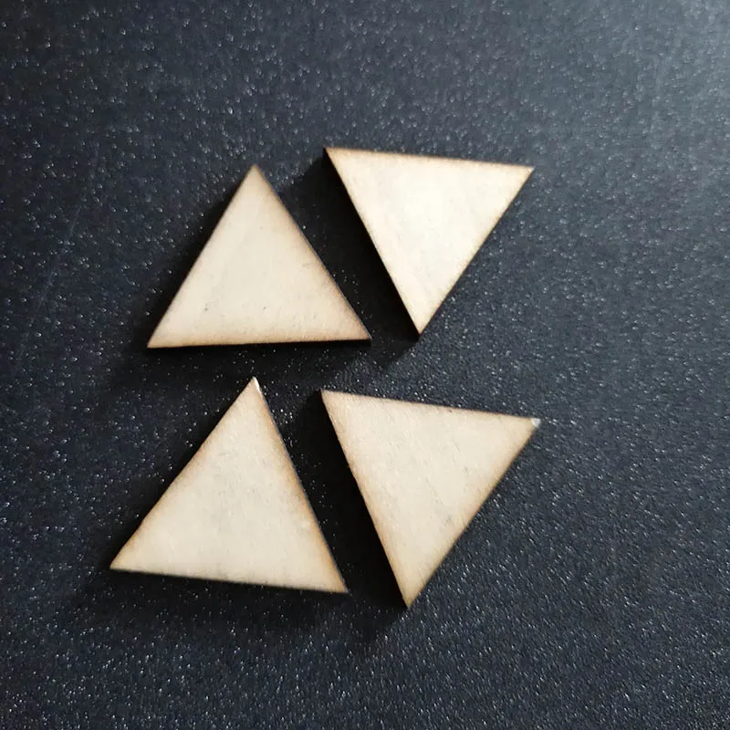 100 шт. пустые необработанные деревянные треугольные аксессуары для сережек