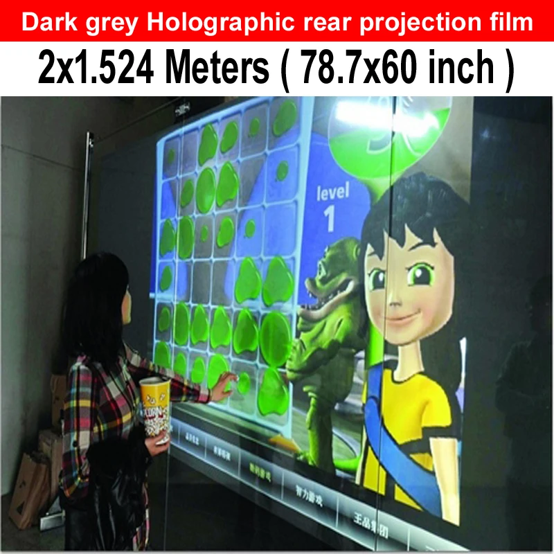 Бесплатная доставка (1 524 м * 2 м) 100 дюймов 4:3 широкоугольный HD голографический