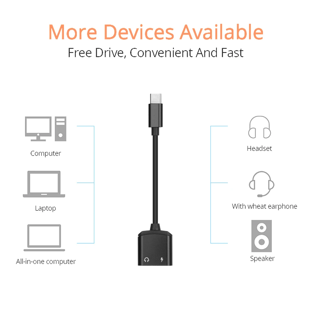 Переходник usb-c/3 5 мм для наушников аудиоадаптер Aux Xiaomi Mi 6 Huawei без удлинителя 3 |