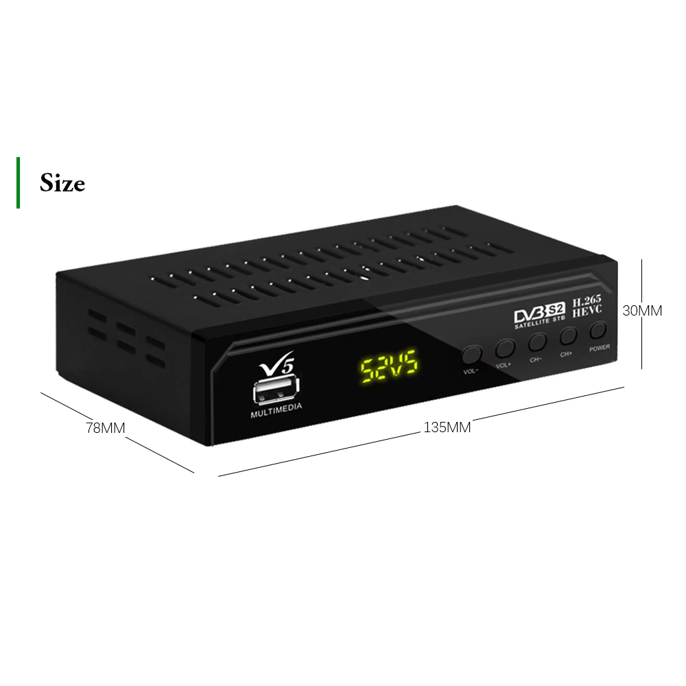 Vmade DVB S2 Full 1080P H.265 HEVC HD цифровой спутниковый ресивер ТВ тюнер Поддержка Youtube M3U