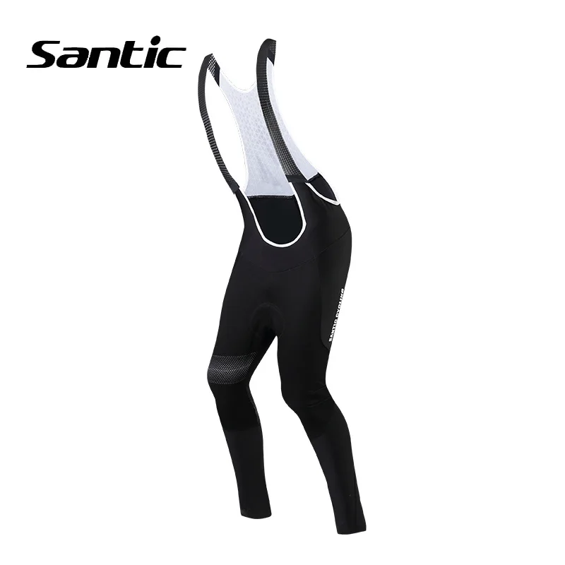 Santic Cycling Pants Men Winter Fleece Thermal Long Bike Windproof Reflective Bicycle Bib Tights Culotte Ciclismo | Спорт и