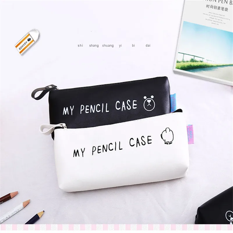 С рисунком из мультфильма Мой Карандаш Чехол медведь Классическая черный белый