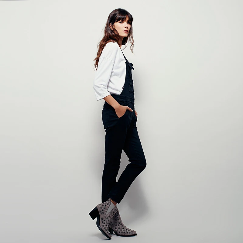 

2018 New White Women Wide Leg Jumpsuits Sleeveless High Waist Denim Women Overalls Cross Back Slim Casual Overalls Jeans