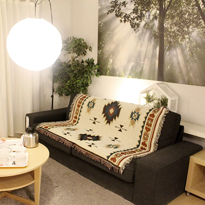 Bohemian Style Aztec Navajo Living Room Couch Sofa Cover Blanket Throw Rugs | Дом и сад